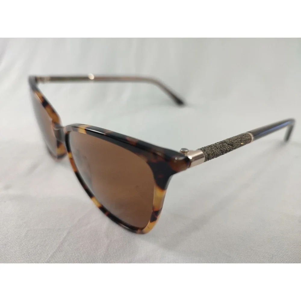 BULOVA Shantou Tortoise Sunglasses Women Cat Eye Crystal Temples‎ 54-17-140 Case